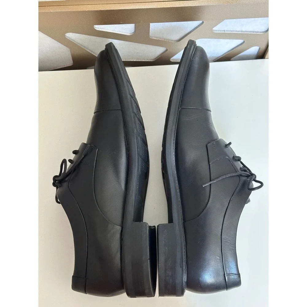 Cole Haan Mens Lenox Hill Cap Toe Derby Black Leather Dress Shoes C20155 SZ 12 M